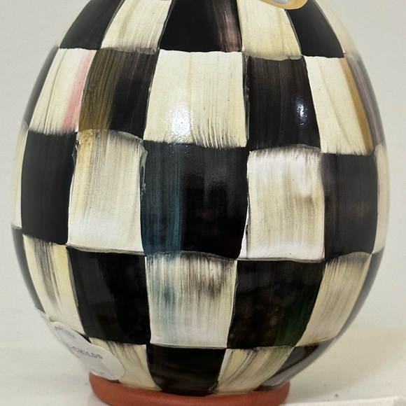 Mackenzie Childs made in Aurora ceramic egg vase - Picture 2 of 3